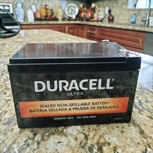 Brand New: Duracell Ultra DURA12-12F2 12V 12ah AGM Battery